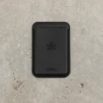 Магнітний MagSafe-кардхолдер Chestnut чорний зі штучної шкіри з київським гравіюванням, Kyiv Digital