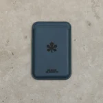 Магнітний MagSafe-кардхолдер Chestnut синій зі штучної шкіри з київським гравіюванням Kyiv Digital